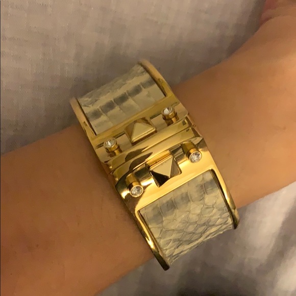 Snakeskin Python Cuff Bracelet - Picture 2 of 4